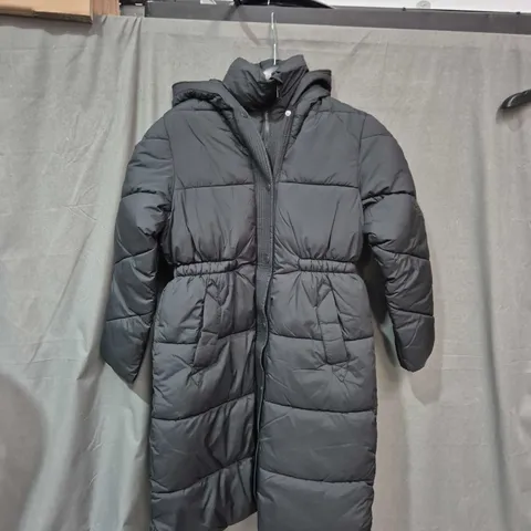 JDY WOMEN'S LONG HOODED PUFFER COAT – DARK GREY, SIZE XS