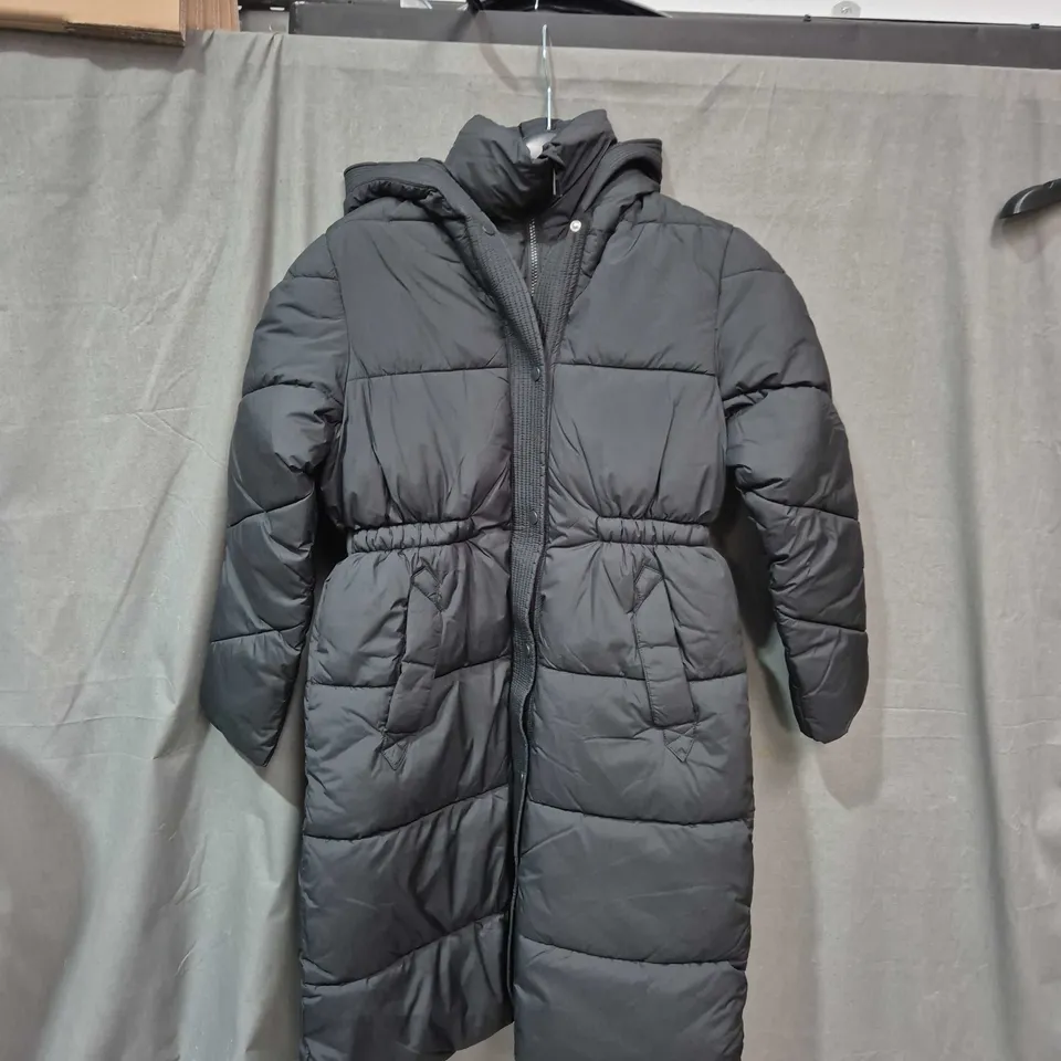 JDY WOMEN'S LONG HOODED PUFFER COAT – DARK GREY, SIZE XS