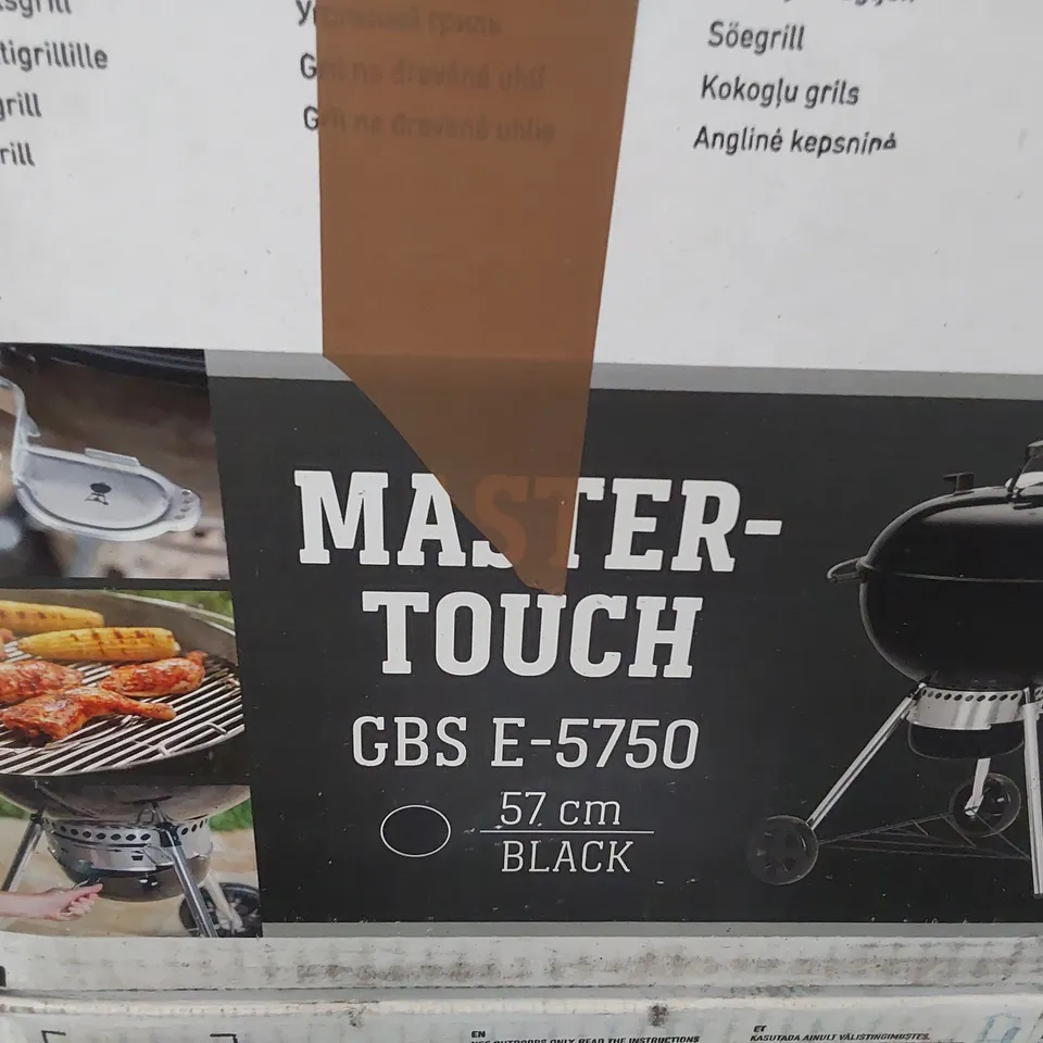 BOXED WEBER MASTER TOUCH GBS E-5750 CHARCOAL BBQ 57cm BLACK 