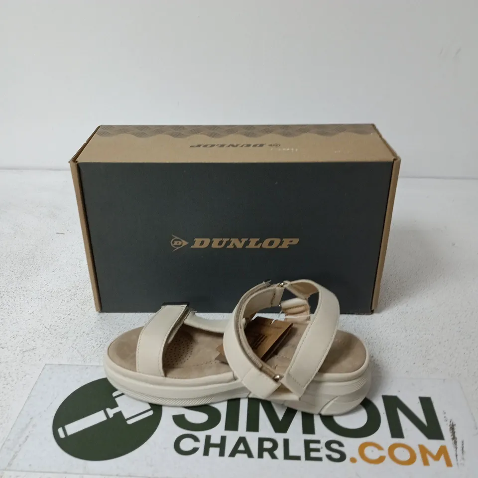 BOXED DUNLOP SERAFINA BONE WHITE SANDALS – DLP198 - UK 3
