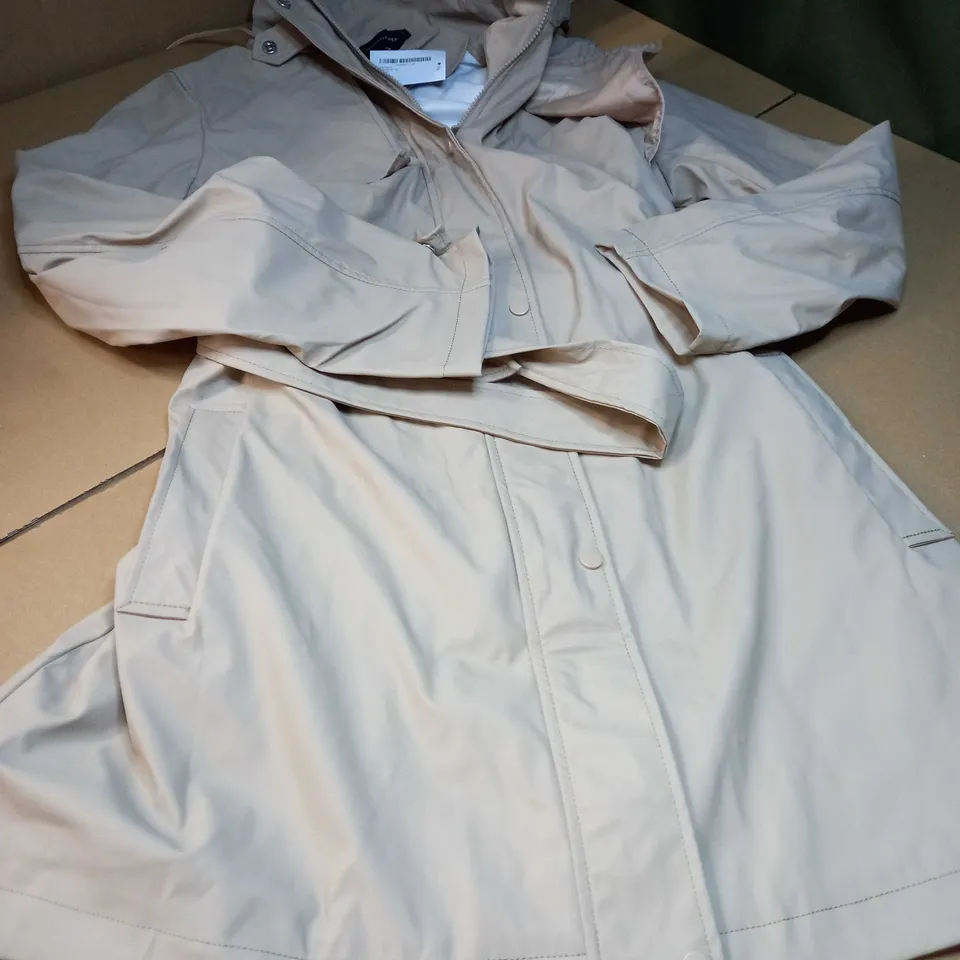 DOROTHY PERKINS CAMEL LONG BELTED RAIN MAC - XL