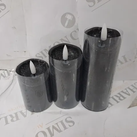 SET OF 3 LED SLIM WAX CANDLES
