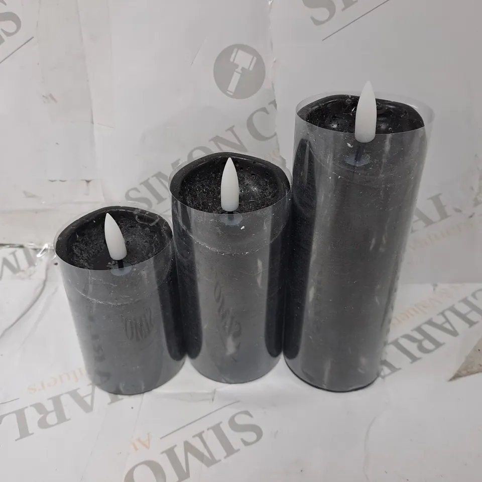 SET OF 3 LED SLIM WAX CANDLES RRP £17.99