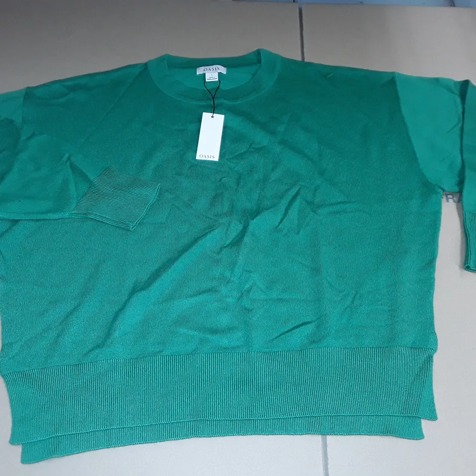 OASIS SLOUCHY SARA GREEN JUMPER - S
