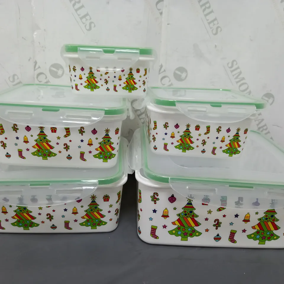 COOK'S ESSENTIALS SET OF 5 CHRISTMAS FOOD BOXES