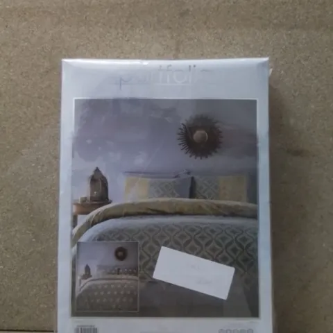 BRAND NEW PORTFOLIO HOME DOUBLE DUVET SET - MUSTARD/GREY