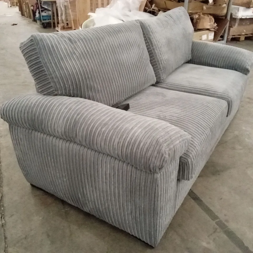 AMALFI STANDARD BACK FABRIC 3 SEATER SOFA - CHARCOAL RRP £579