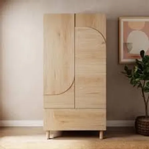 BOXED ALDO DOUBLE WARDROBE - DISTRESSED OAK EFFECT (2 BOXES)