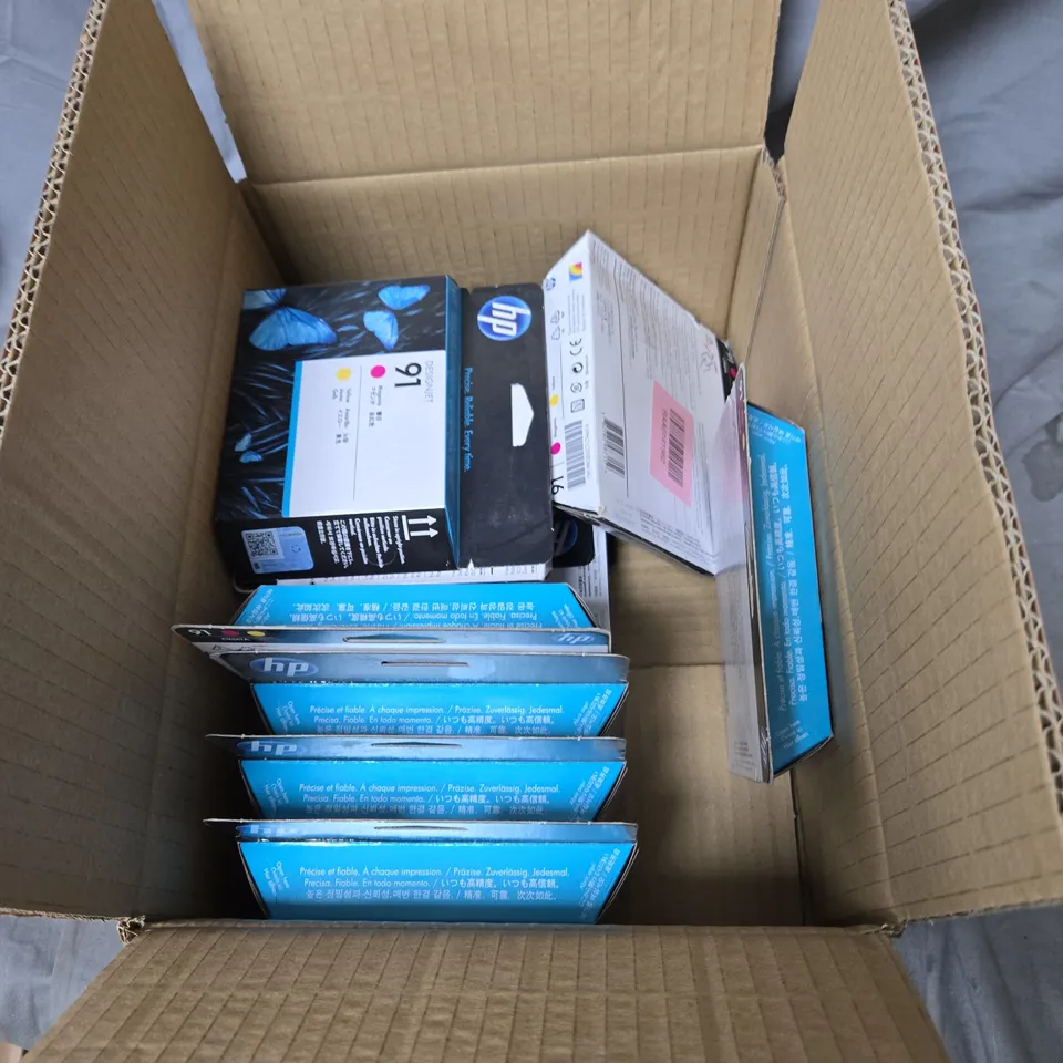 APPROXIMATELY 10 X HP DESIGNJET 91 MAGENTA & YELLOW INK CARTRIDGES – BOXED