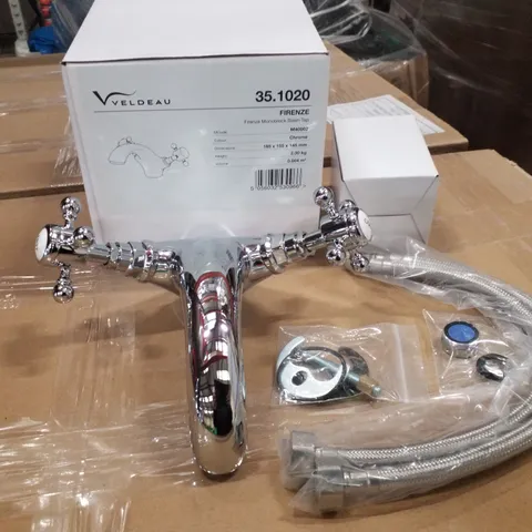 BRAND NEW BOXED VELDEAU FIRENZE MONOBLOCK BASIN TAP- CHROME - 185X155X145MM