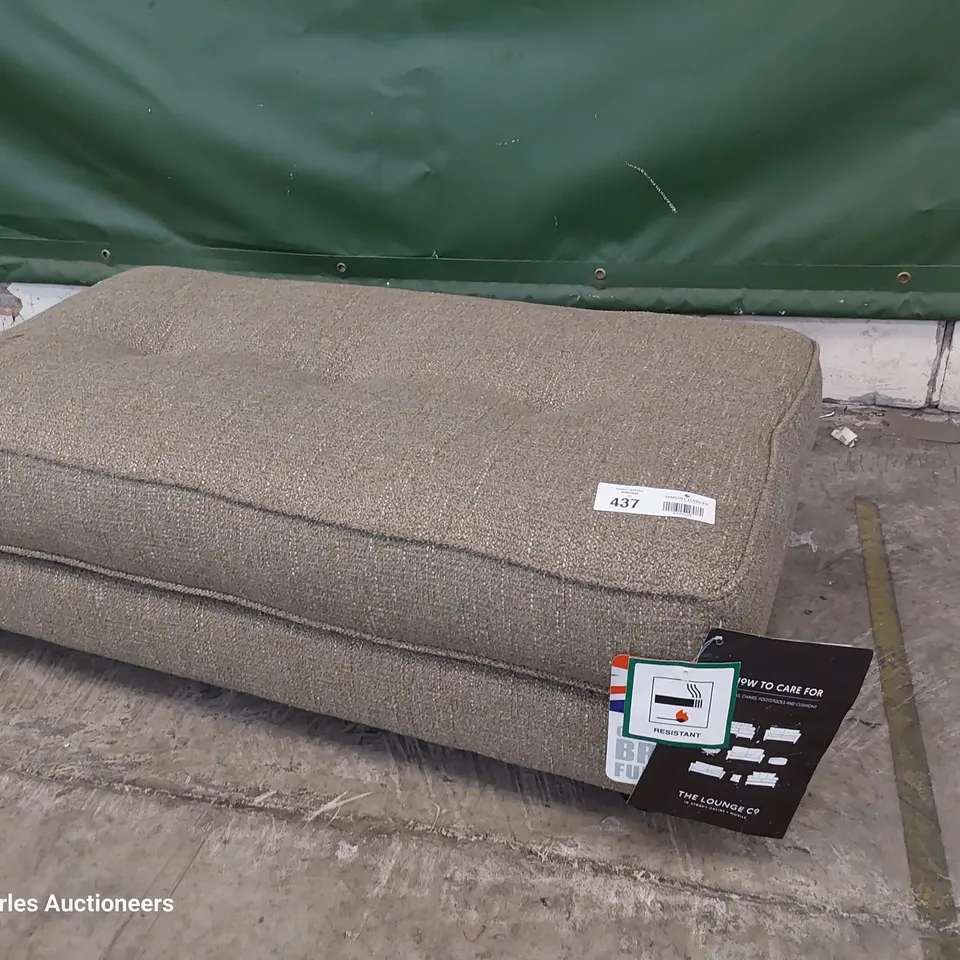 QUALITY BRITISH DESIGNER LOUNGE Co. FOOTSTOOL GREY FABRIC 