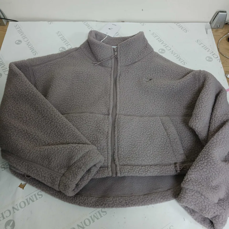 GYMSHARK ELEVATED FLEECE MIDI JACKET - S