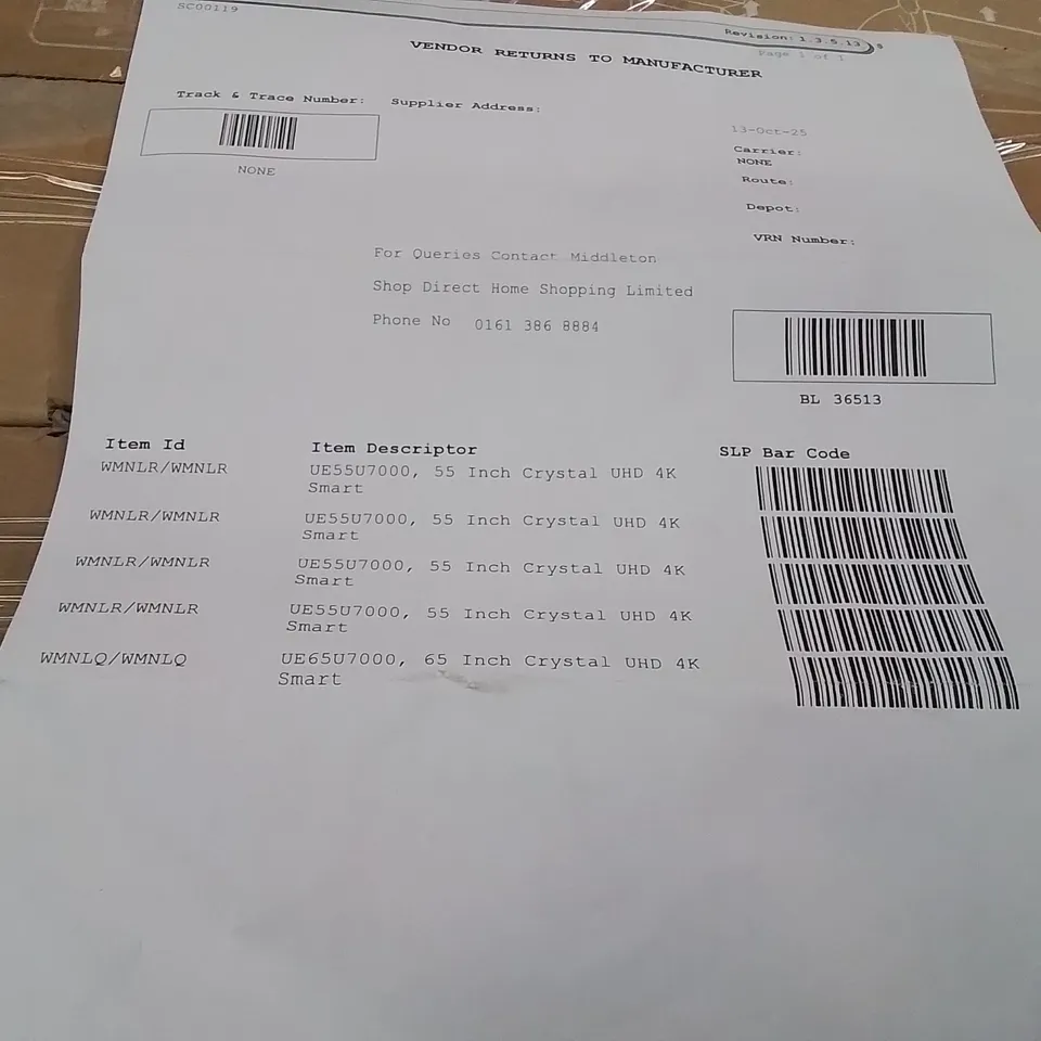 PALLET CONTAINING APPROXIMATELY 11 DAMAGED TVS