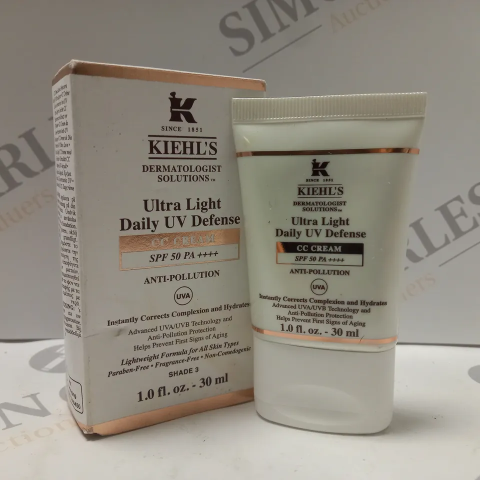 KIEHL'S ULTRA LIGHT DAILY UV DEFENSE CC CREAM SPF50 PA++++ 30ML 