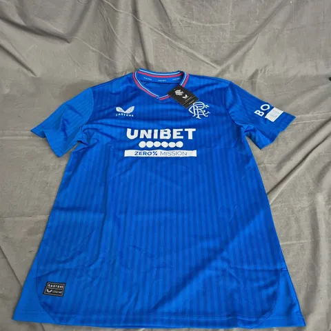CASTORE RANGERS SHORT SLEEVE TSHIRT IN BLUE SIZE M