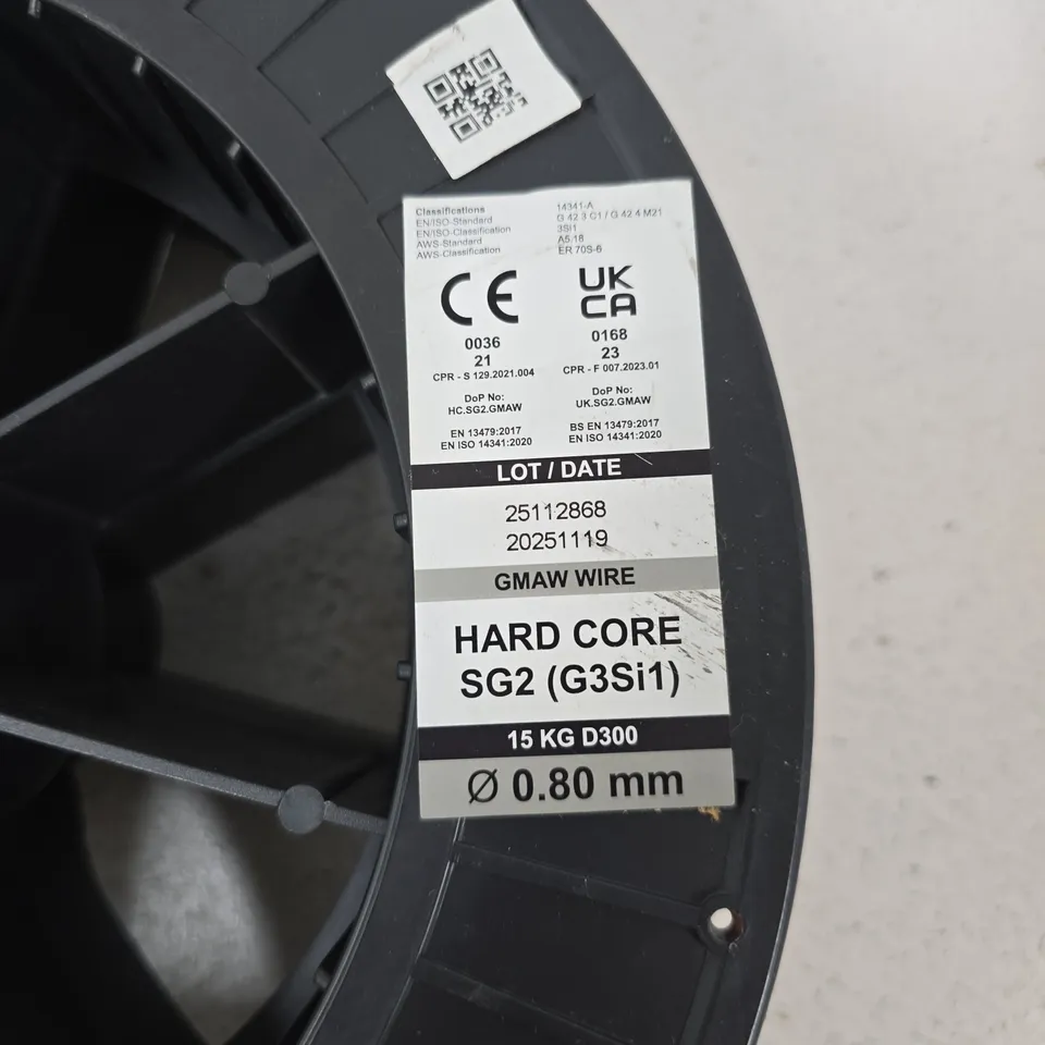 HARD CORE SG2 (G3SI1) MIG WELDING WIRE, 0.80 MM Ø, 15 KG SPOOL