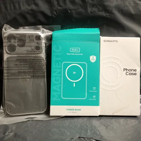 APPROXIMATELY 10 ASSORTED HOUSEHOLD ITEMS TO INCLUDE PHONE CASE, POWER BANK, AND VATRIOUS CABLES, ETC