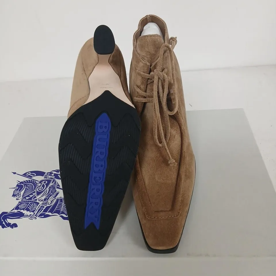 BURBERRY SUEDE ANKLE BOOTS – UK 4.5 (EU 37.5)