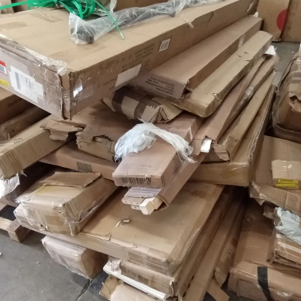 PALLET OF ASSORTED INCOMPLETE FURNITURE PARTS AND PIECES
