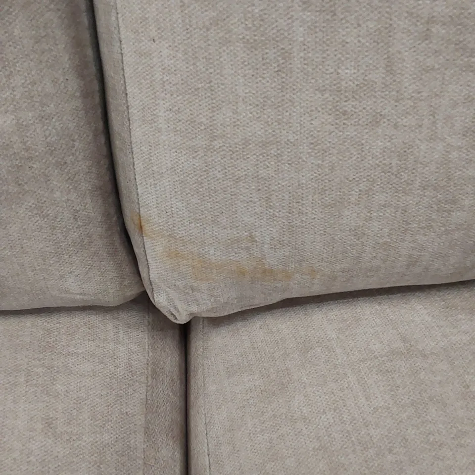 DESIGNER AMALFI FABRIC UPHOLSTERED CORNER CHAISE SOFA - BEIGE 