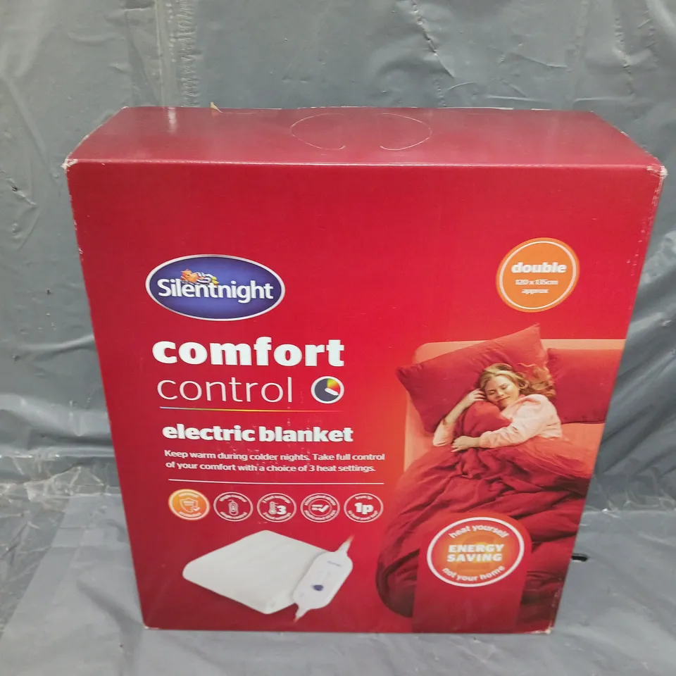 BOXED AND SEALED SILENTNIGHT COMFORT CONTROL ELECTRIC BLANKET - DOUBLE