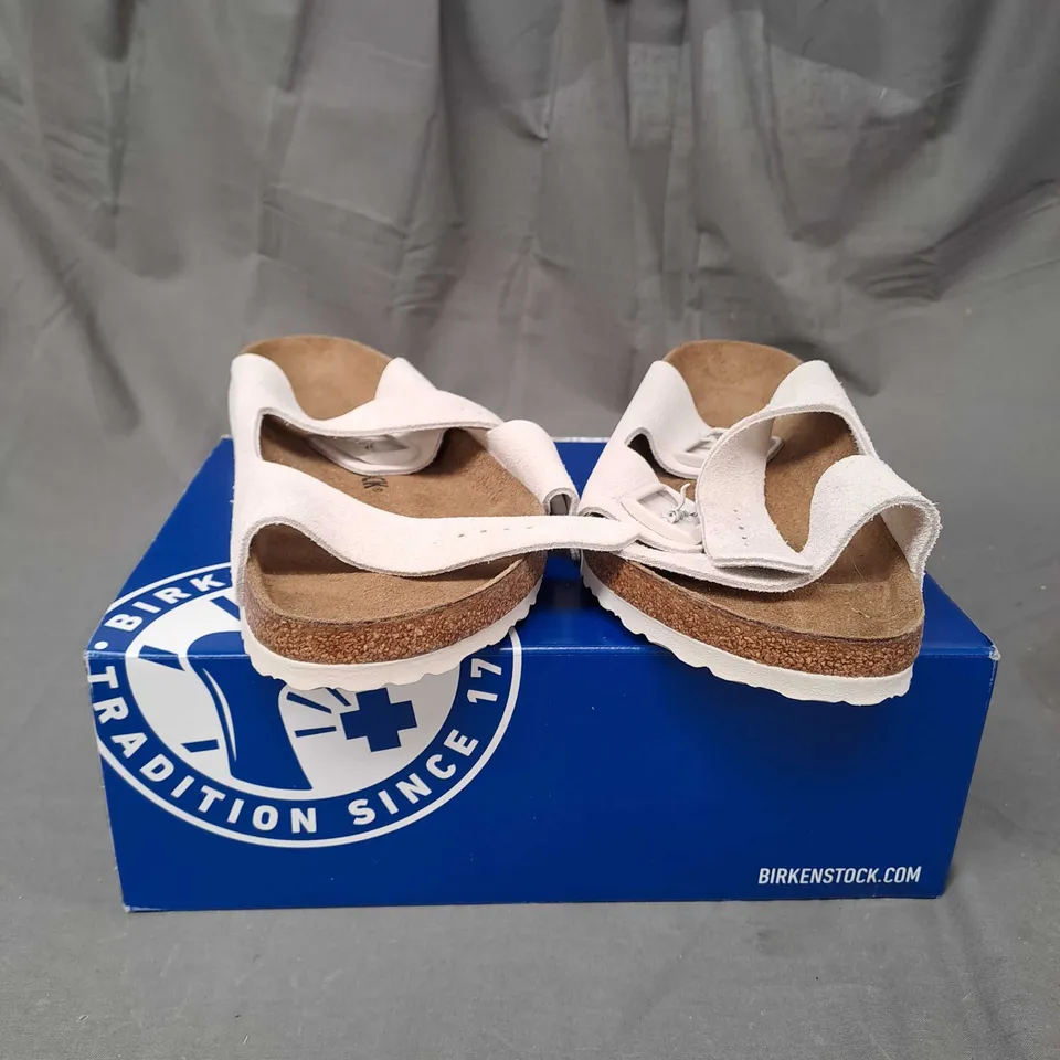 BOXED BIRKENSTOCK MEN'S ARIZONA SLIM-FIT SUEDE DOUBLE-STRAP SANDALS - UK SIZE 10