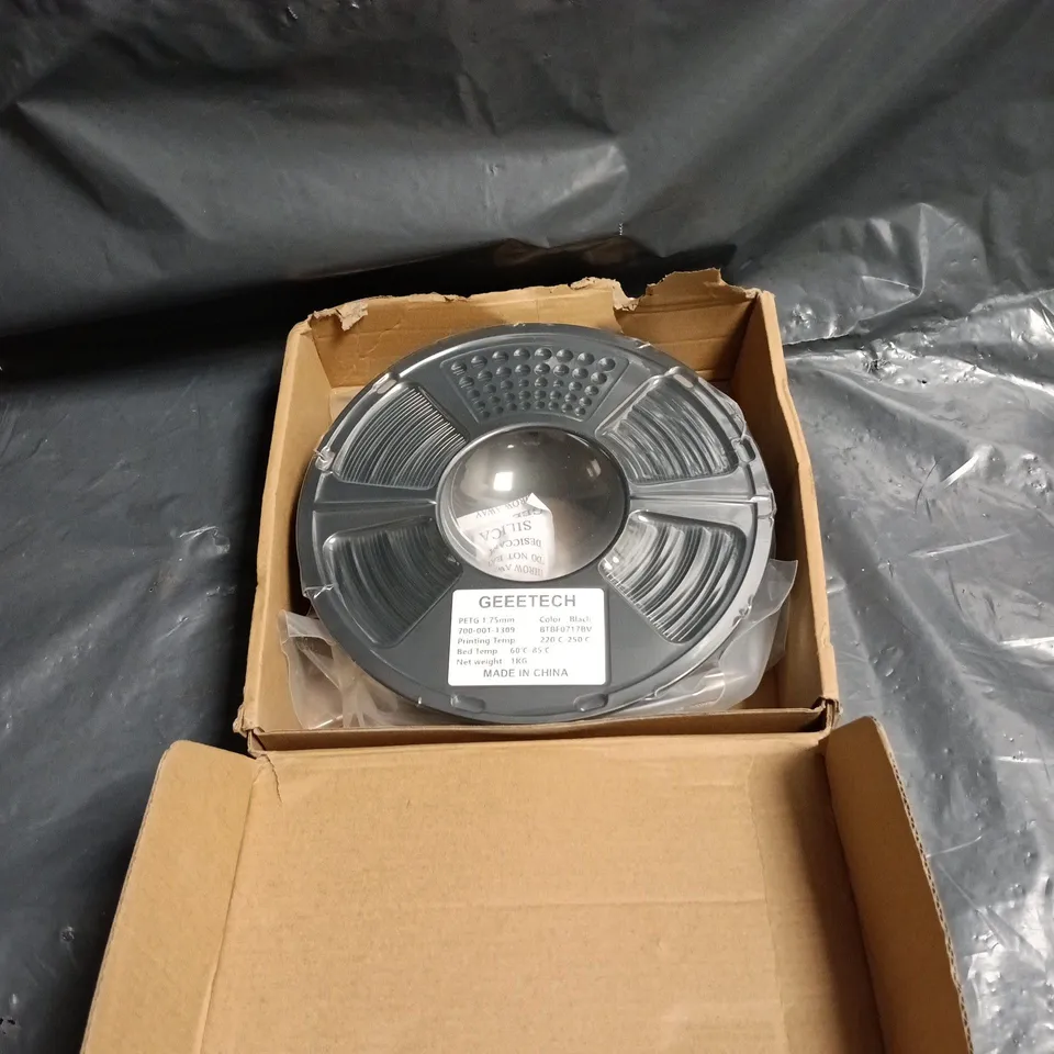 3 X GEETECH PETG 1.75MM BLACK 3D PRINTER FILAMENT – 1KG SPOOL