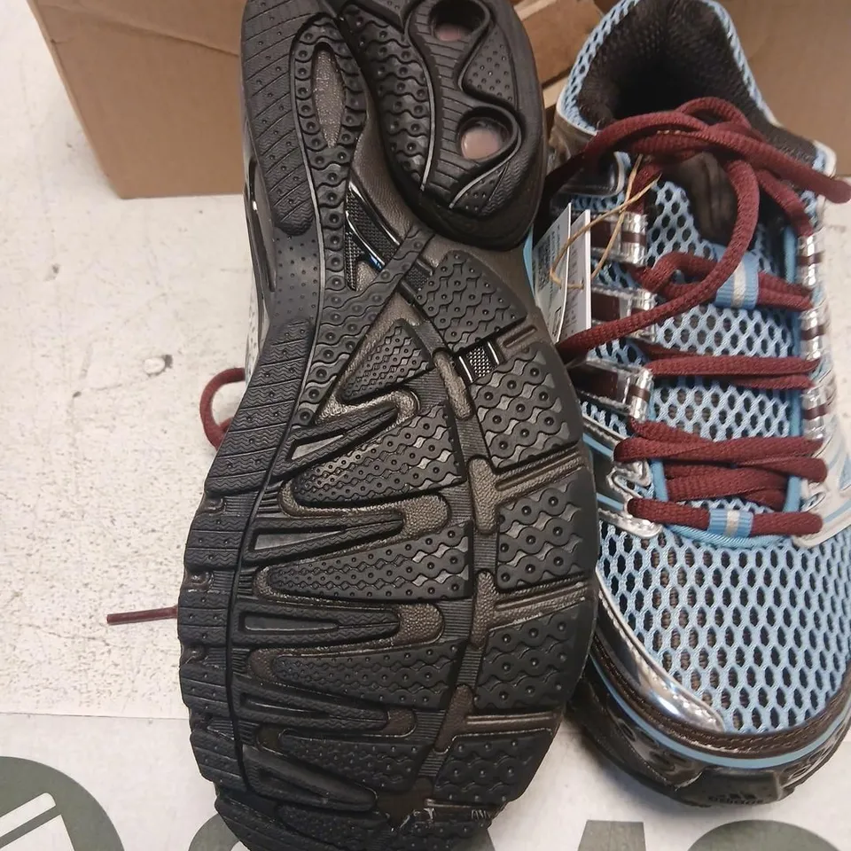 ADIDAS RUNNING SHOES – BLUE MESH, MEN'S (UK 4.5) WITH BOX