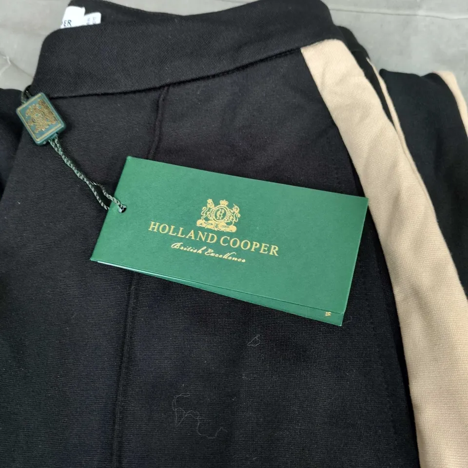 HOLLAND COOPER WOMEN'S TROUSERS WITH BEIGE SIDE STRIPE – BLACK, XS