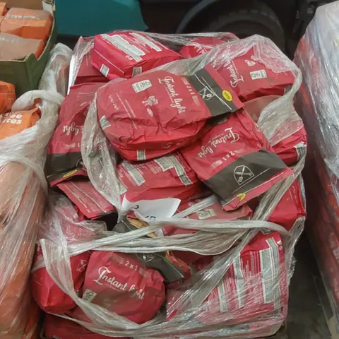 PALLET CONTAINING A LARGE QUANTITY OF CHARCOAL BRIQUETTE BAGS 