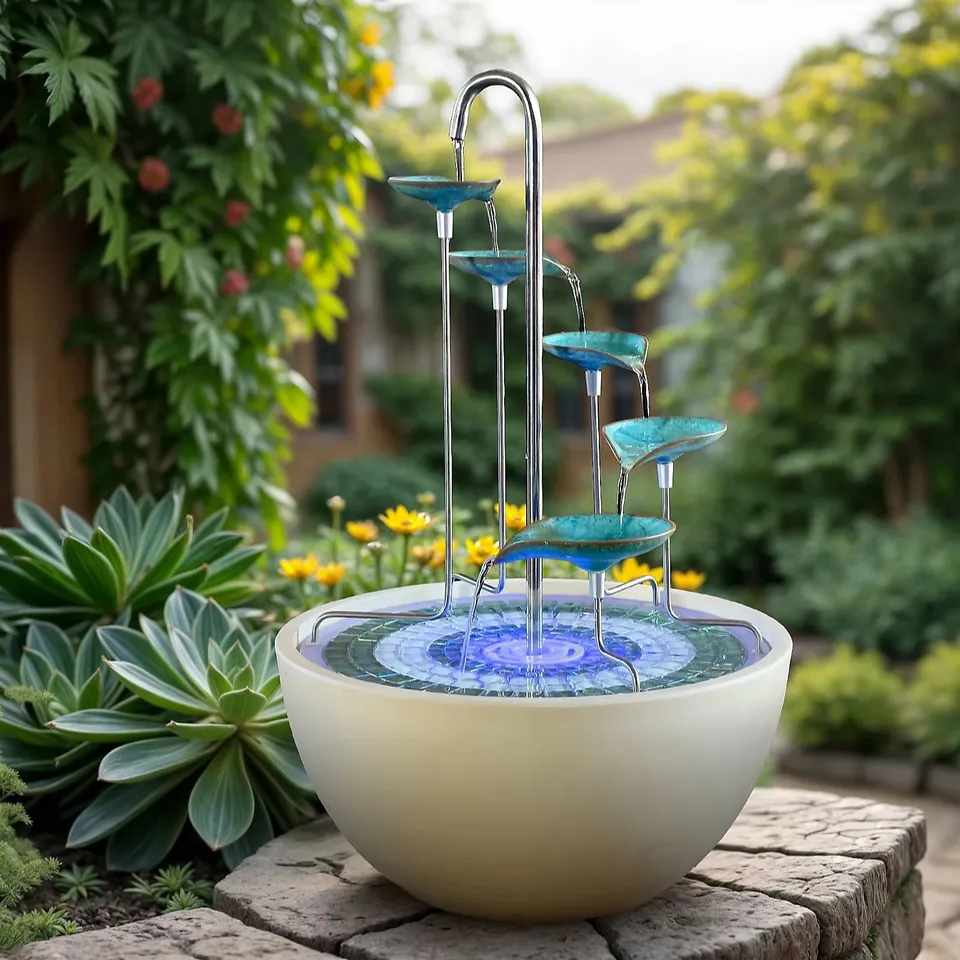 HYDRIA INDOOR/OUTDOOR WATER FEATURE KIT & VERDIGRIS LEAF CASCADE BUNDLE