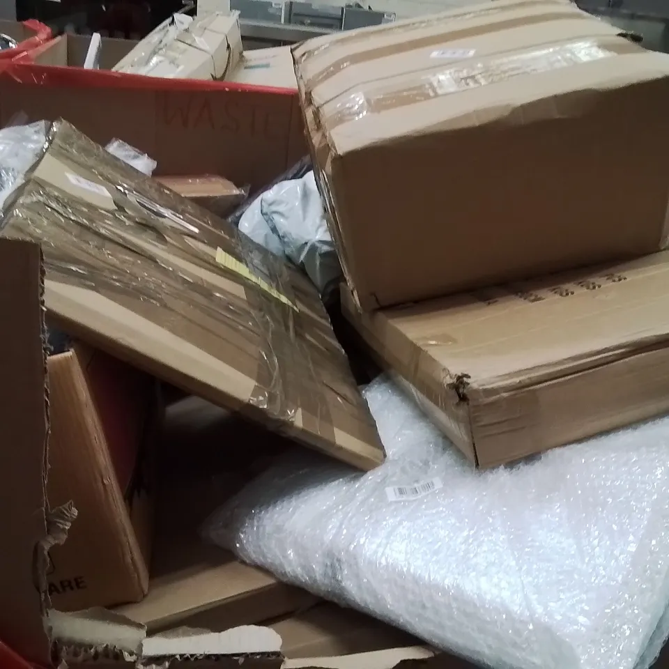 PALLET OF ASSORTED HOUSEHOLD GOODS AND PRODUCTS TO INCLUDE;TV MOUNT,FLOOR CUTTER,SCREEN PROTECTOR