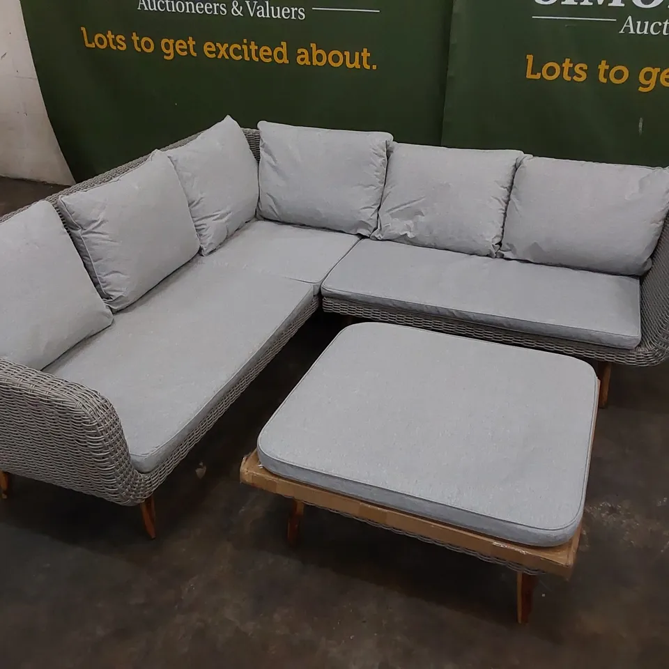 BRAND NEW AMERICANA CONTEMPORARY GARDEN AND PATIO CORNER SOFA & COFFEE TABLE  RRP £995