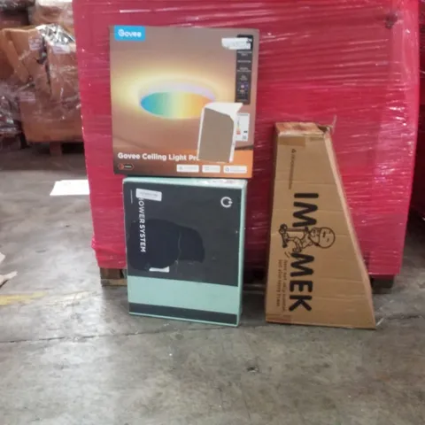 PALLET OF ASSORTED HOUSEHOLD GOODS AND PRODUCTS TO INCLUDE;GOVEE CEILING LIGHT,KIDS SCOOTER,SHOWER SYSTEM