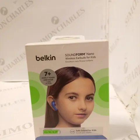 BELKIN SOUNDFORM NANO KIDS WIRELESS EARPHONES - BLUE