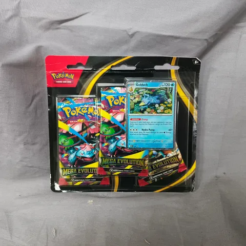 POKEMON MEGA EVOLUTION TRADING CARD GAME BOOSTER SET — PSYDUCK CARD, THREE BOOSTER PACKS, SEALED