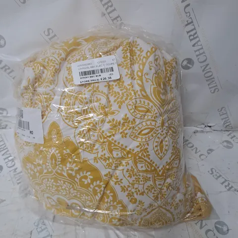 COZEE HOME PAISLEY SUPERSOFT BABY FLEECE 3 PIECE DUVET SET OCHRE DOUBLE