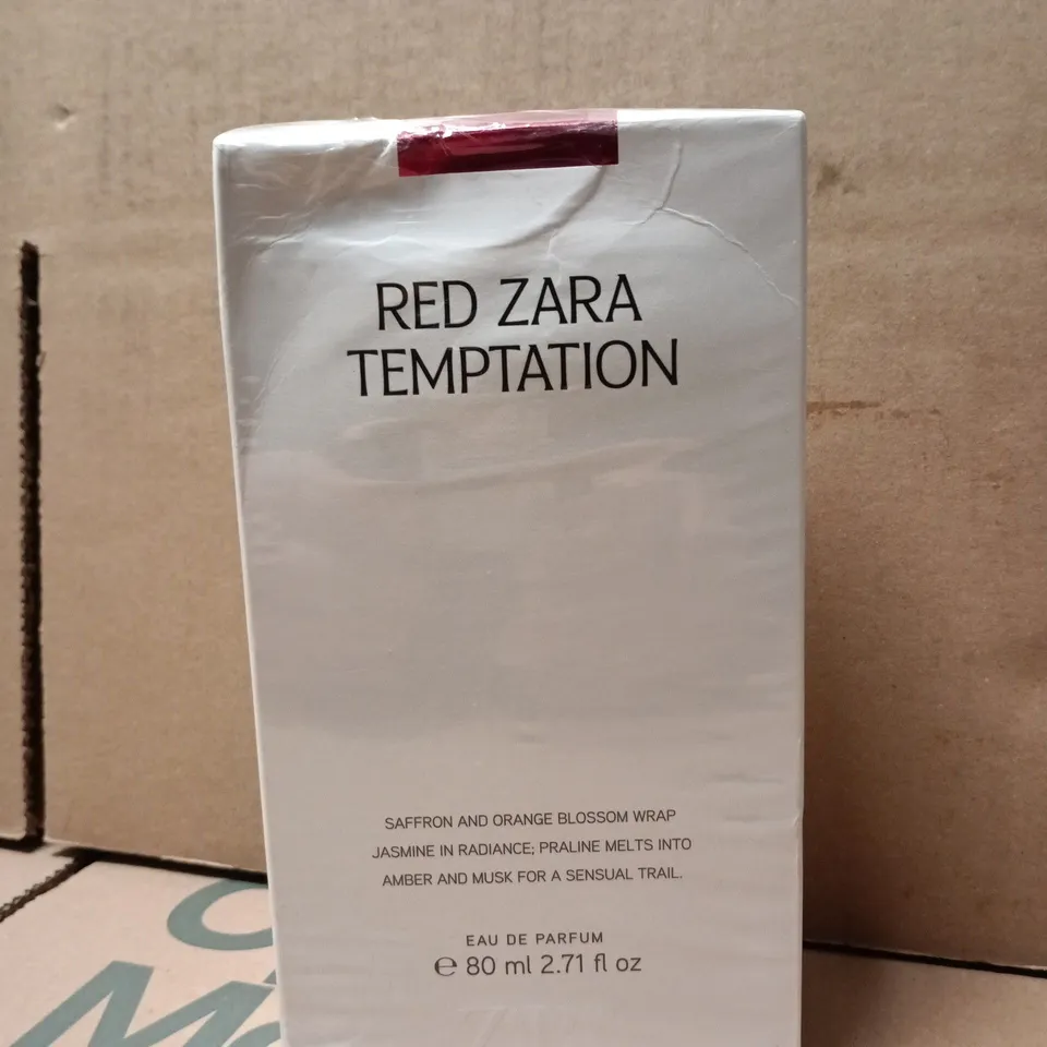BOXED AND SEALED RED ZARA TEMPTATION EAU DE PARFUM - 80ML