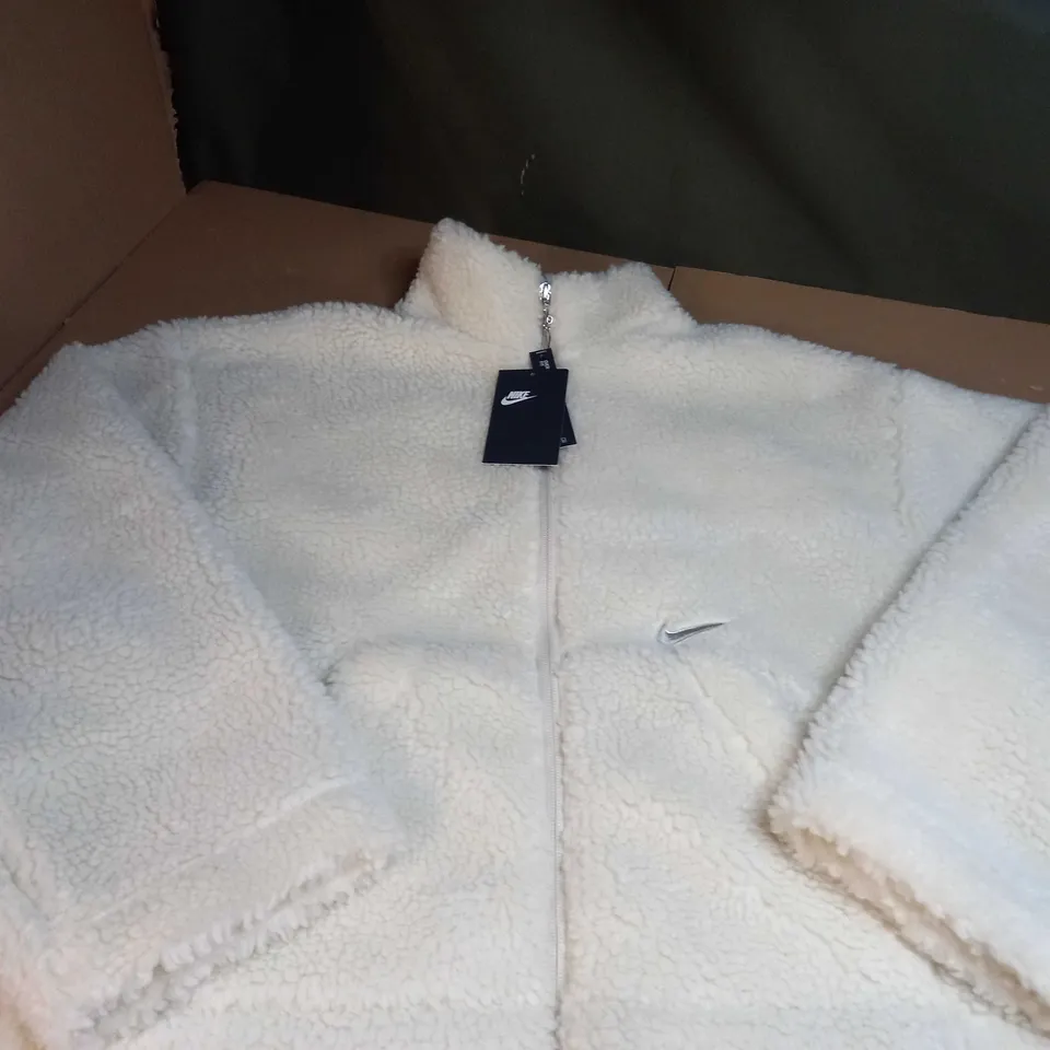 WOMENS NIKE LOGO FLEECED ZIPPED JACKET SIZE L