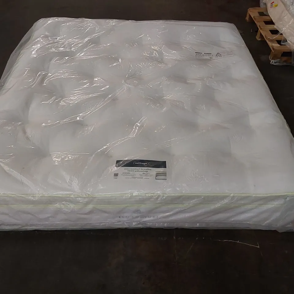 QUALITY BAGGED 6' SUPER KINGSIZE SILENTNIGHT ECO COMFORT PILLOW TOP PICKET SPRUNG 1400 MATTRESS