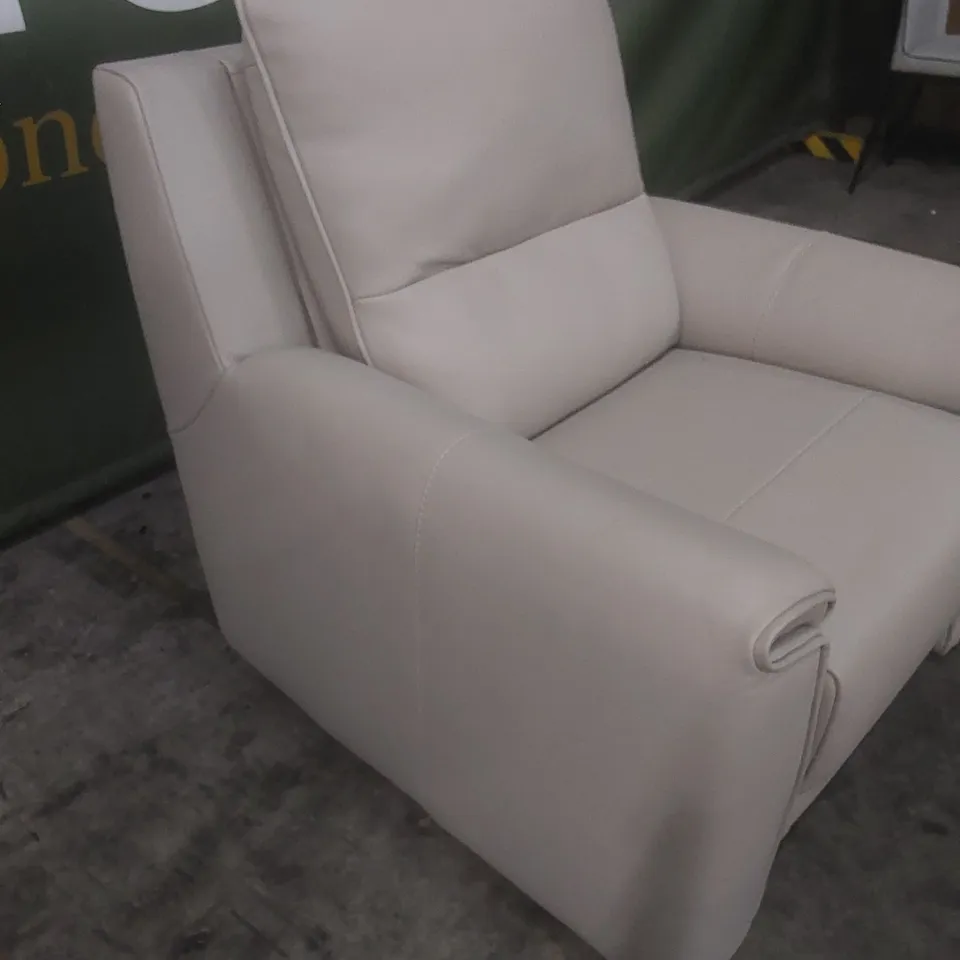 QUALITY DESIGNER ITALIAN MADE SANREMO ELECTRIC RECLINER LEATHER UPHOLSTERED CHAIR