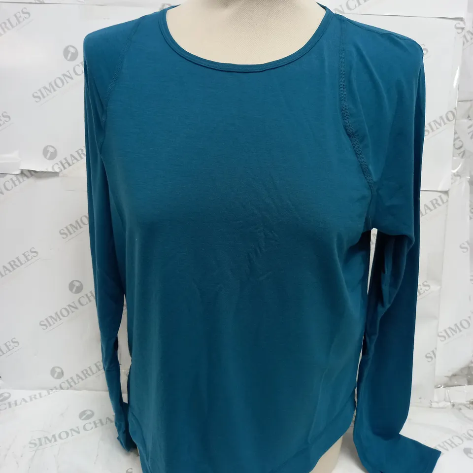 SWEATY BETTY BREATHE EASY LONG SLEEVE TOP SIZE M