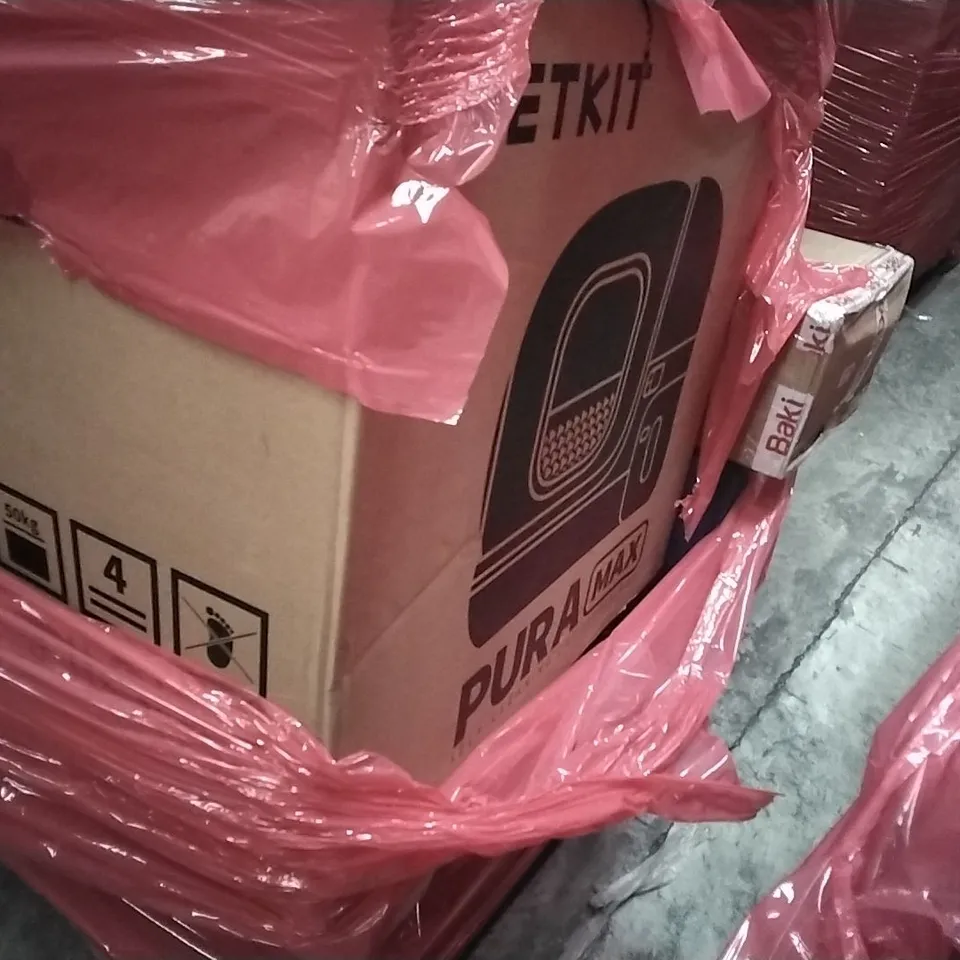 PALLET OF ASSORTED ITEMS TO INCLUDE: AIR FRYER, PETKIT PURA MAX SELF-CLEANING LITTER BOX, ELECTRIC GRIDDLE, ROLLER BLINDS ECT