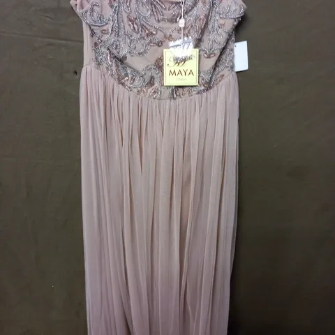 MAYA DELUXE EMBELLISHED DRESS - UK 14