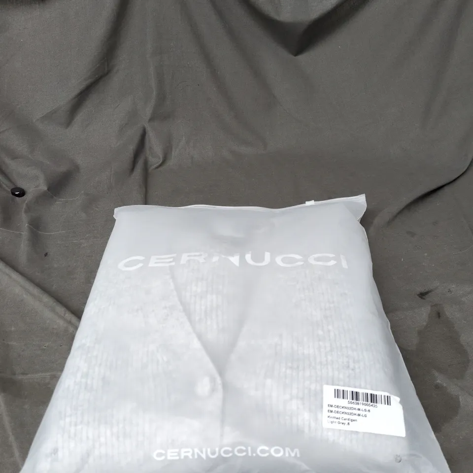 CERNUCCI KNITTED CARDIGAN LIGHT GREY SMALL BAGGED