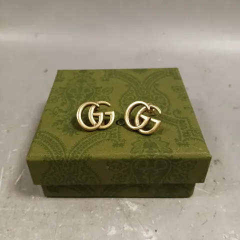 GUCCI LOGO STUD EARRINGS 