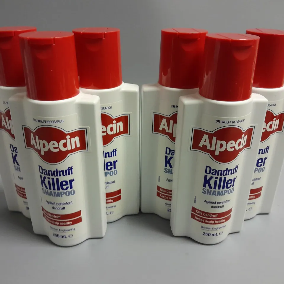 LOT OF 6 ALPECIN 250ML DANDRUFF KILLER SHAMPOO