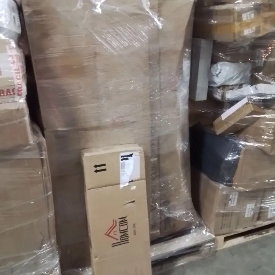 PALLET OF ASSORTED HOUSEHOLD GOODS AND PRODUCTS TO INCLUDE;PUMP,DOOR CAMERA,RETRACTABLE SAFETY GATE 