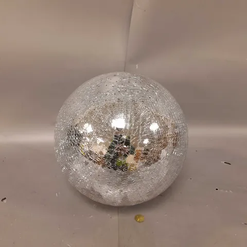 20CM BATTERY OPERATED LIT CRACKLE EFFECT BALL