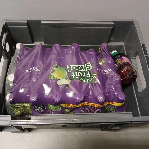 TOTE OF APPROXIMATELY 20 BOTTLE OF FRUIT SHOOT'S - APPLE AND BLACKCURRANT - COLLECTION ONLY 